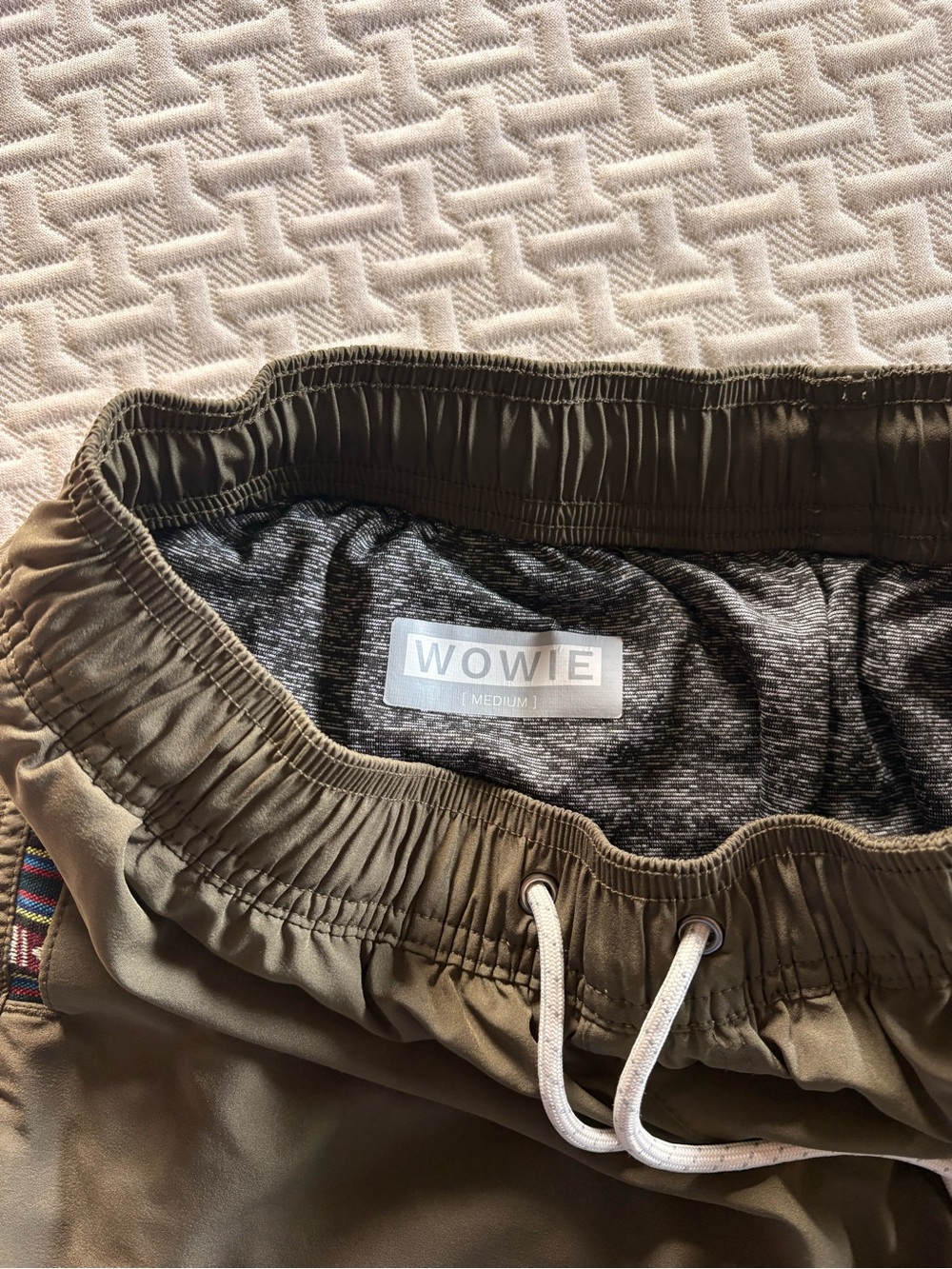 WOWIE Olive Drawstring Swim/Board Shorts